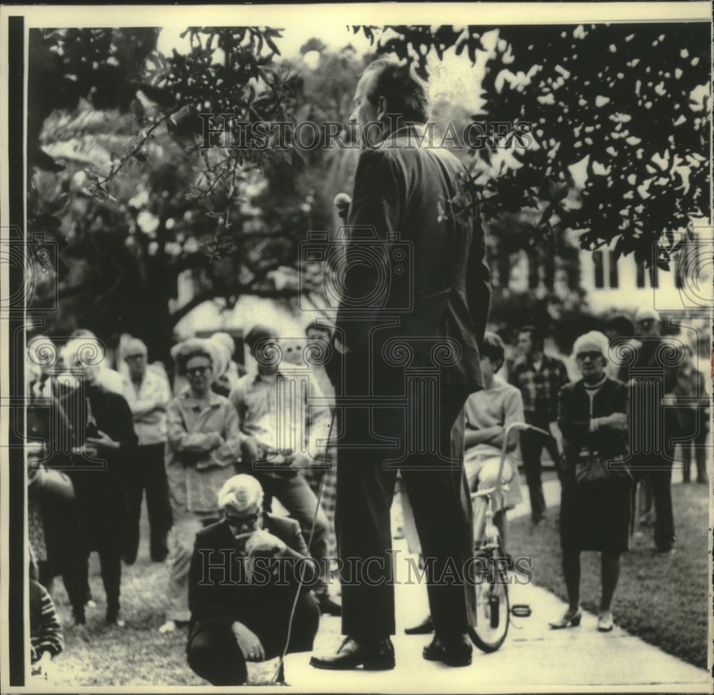 1972 Press Photo Senator Henry Jackson, Presidential Campaign speech in Florida