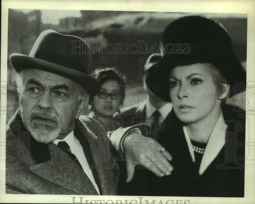 1972 Press Photo Edward G. Robinson and Janet Leigh in ABC Sunday Night Movie