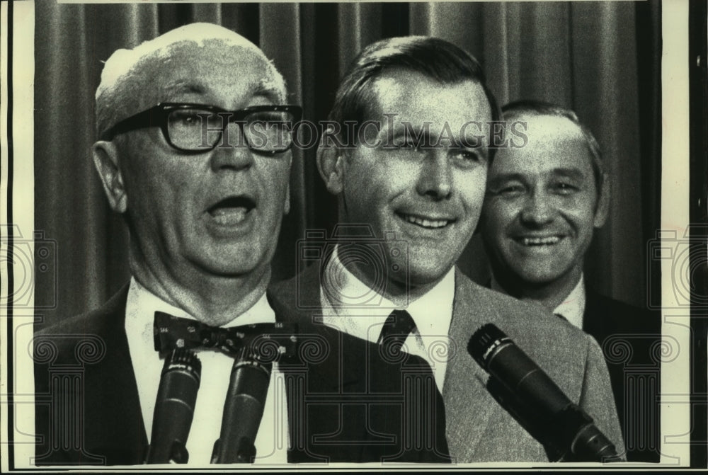 1971 Press Photo News Conference for Nixon&#39;s administration in Washington D.C.- Historic Images