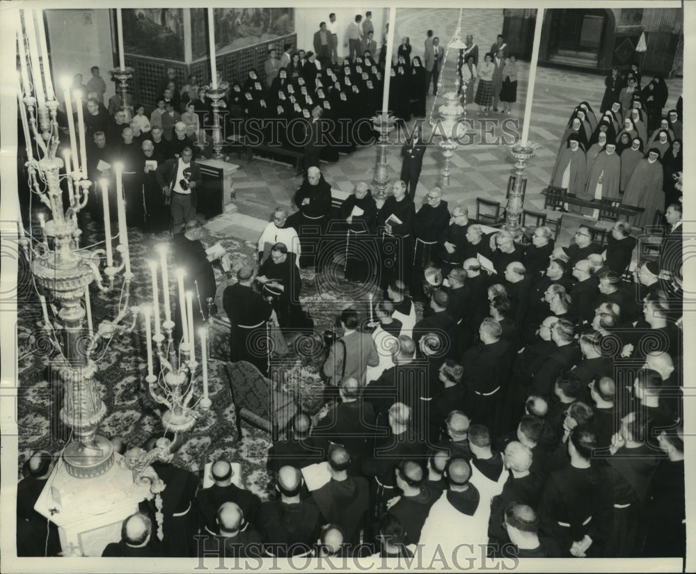 1957 Press Photo Father Augustin Sepinski became leader, Our Lady of the Angels