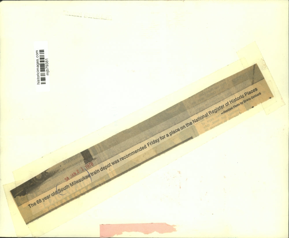 1978 Press Photo South Milwaukee train depot - mjb79381