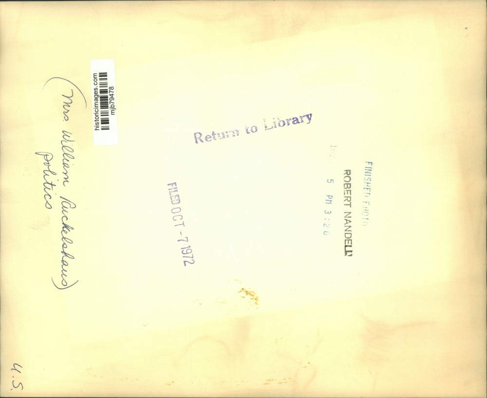 1972 Press Photo Mrs. William Ruckelshaus - mjb79478