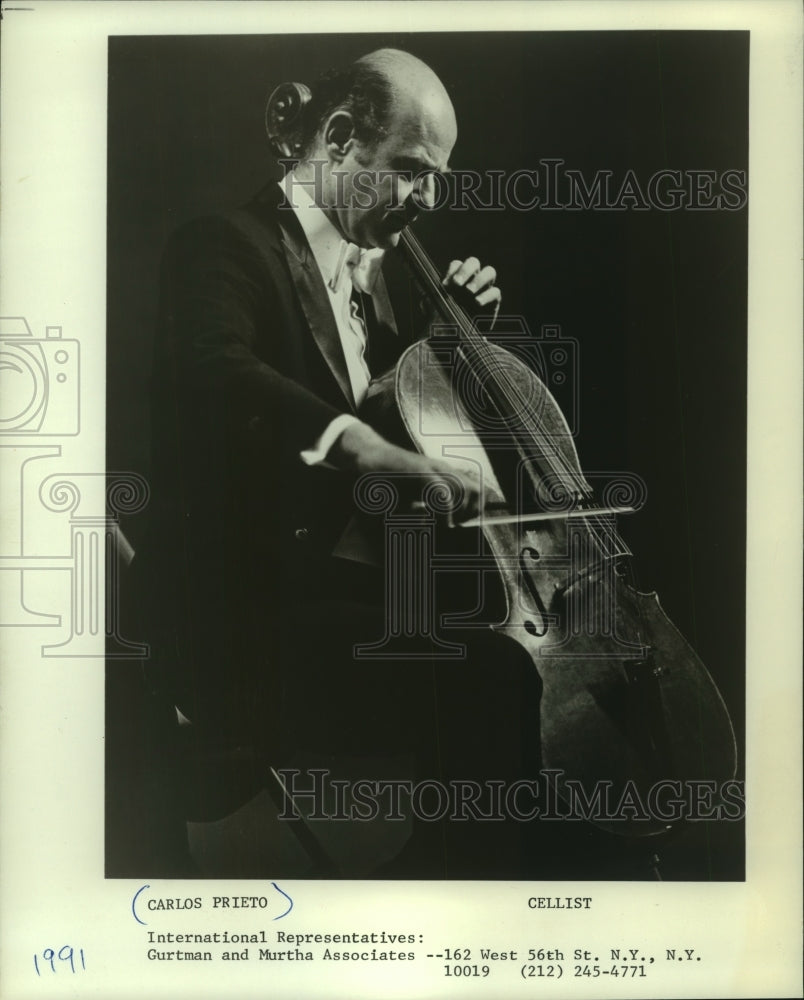 1991 Press Photo Carlos Prieto, cellist- Historic Images