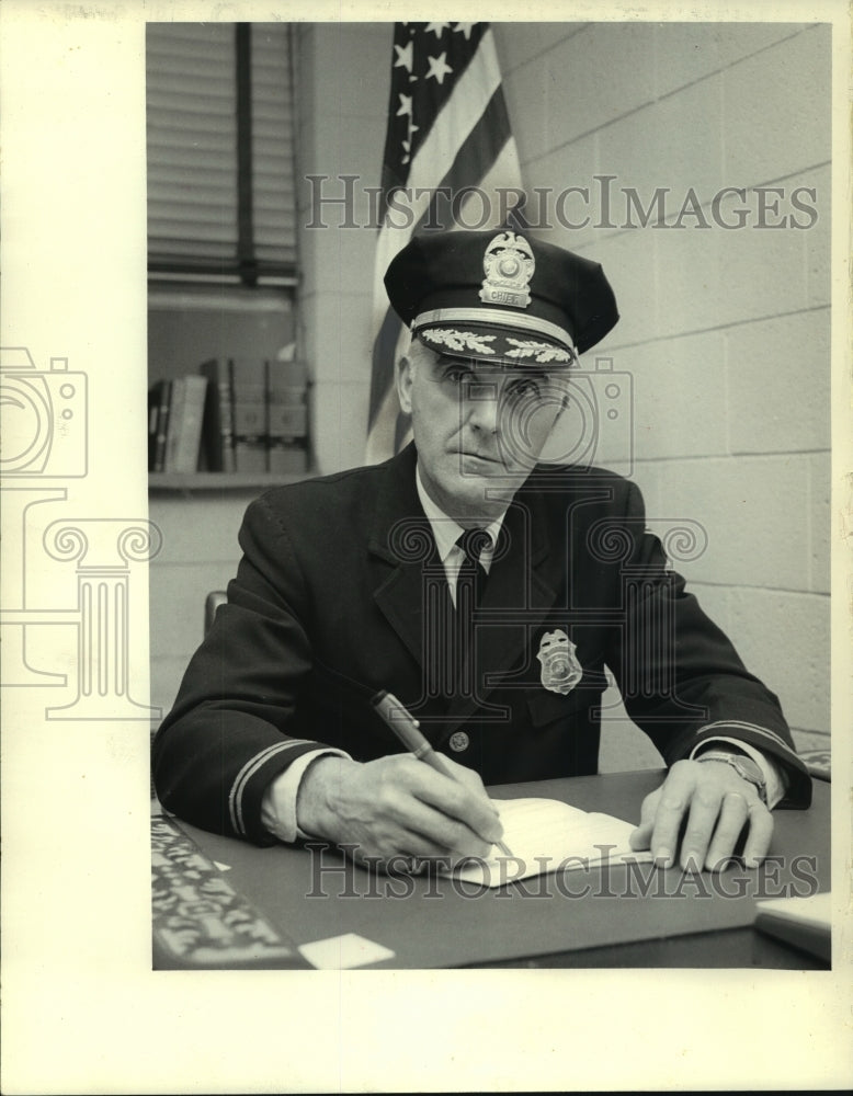 1967 Press Photo Police Chief George Katsekes, Tomah, Wisconsin - mjb80626- Historic Images