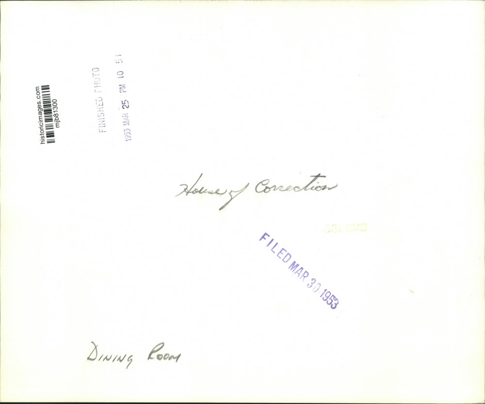 1951 Press Photo Dining Room, Milwaukee County House of Corrections - mjb81300