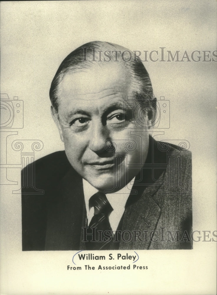 1972 Press Photo William S. Paley from the Associated Press - mjb81796