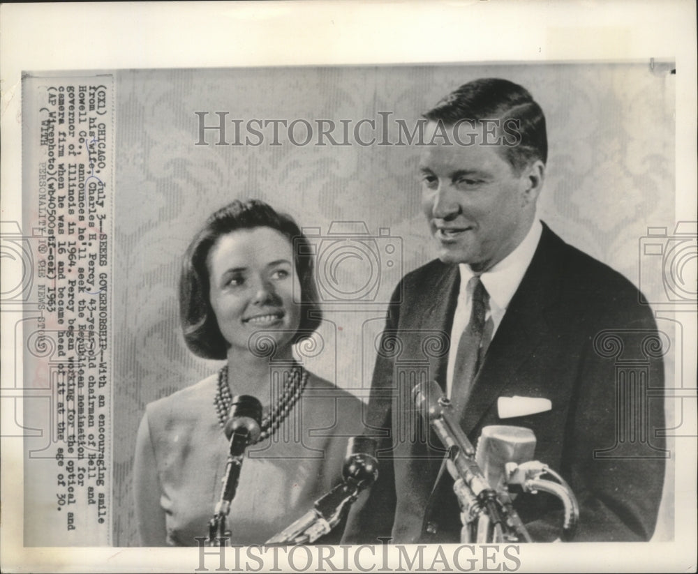 1963 Press Photo Charles H. Percy seeks nomination for Governor of Illinois- Historic Images