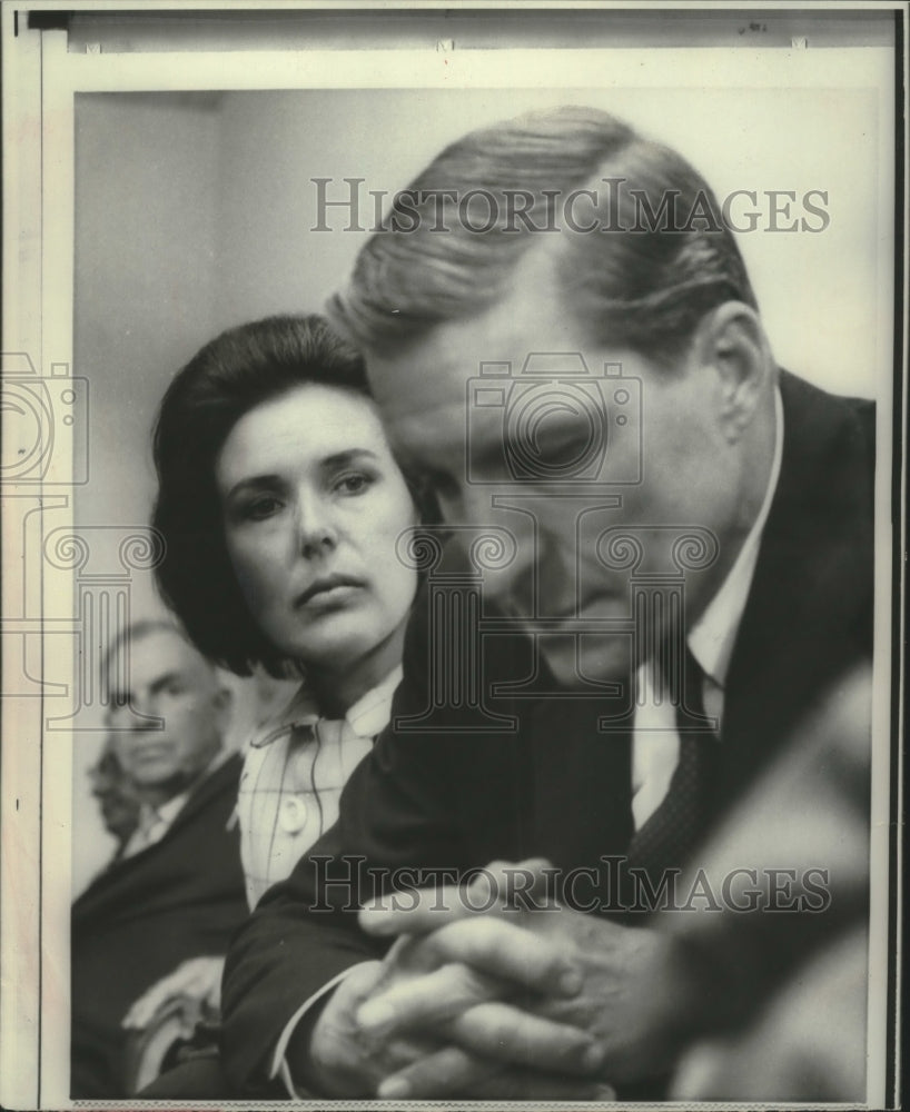 1966 Press Photo Charles Percy and wife at Chicago hearing for slain daughter- Historic Images