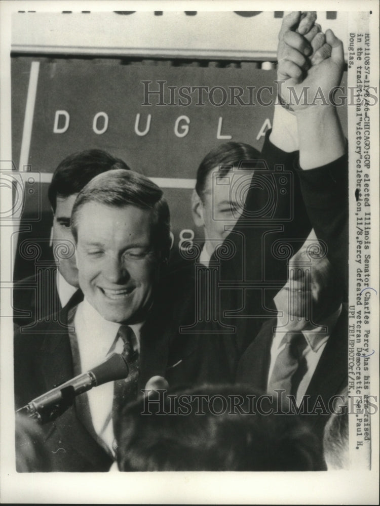 1966 Press Photo GOP elected Illinois Senator Charles Percy, Chicago - mjb83283- Historic Images