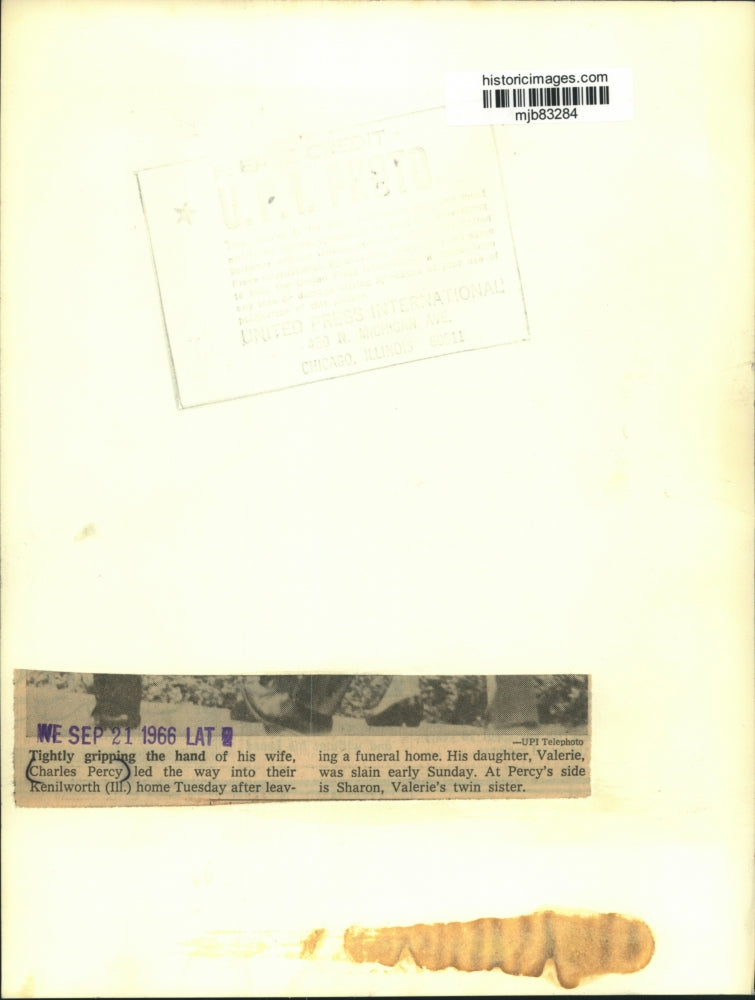 1966 Press Photo Charles Percy, wife, and daughter at Kenilworth home