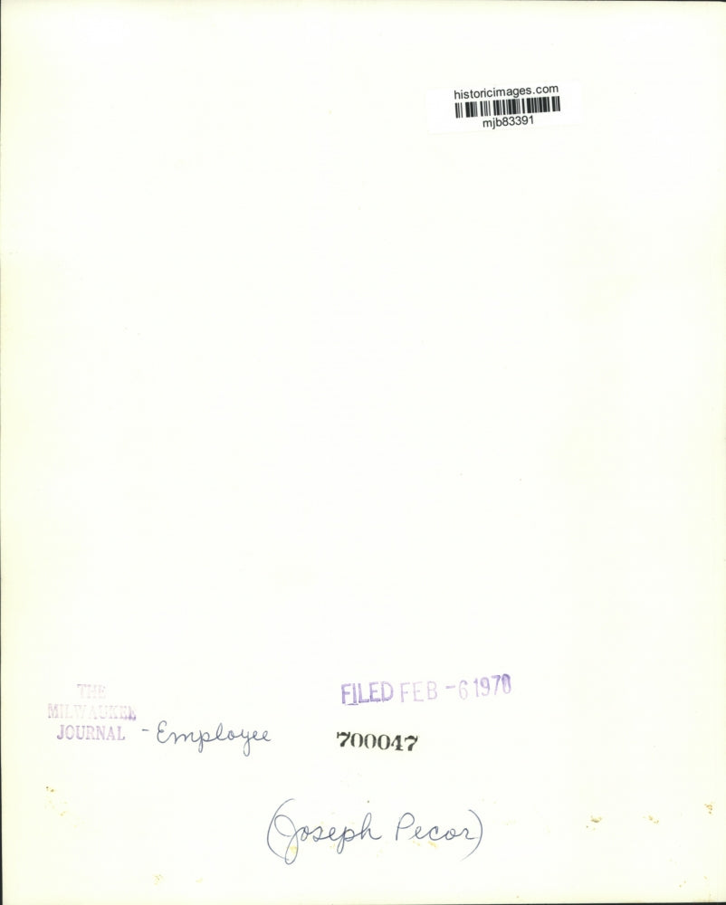 1970 Press Photo Joseph Pecor, Milwaukee Journal Employee - mjb83391