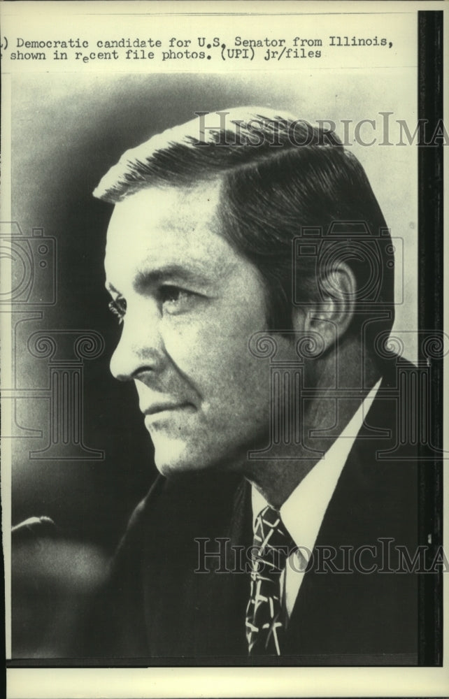 1972 Press Photo Democratic candidate for U. S. Senator from Illinois