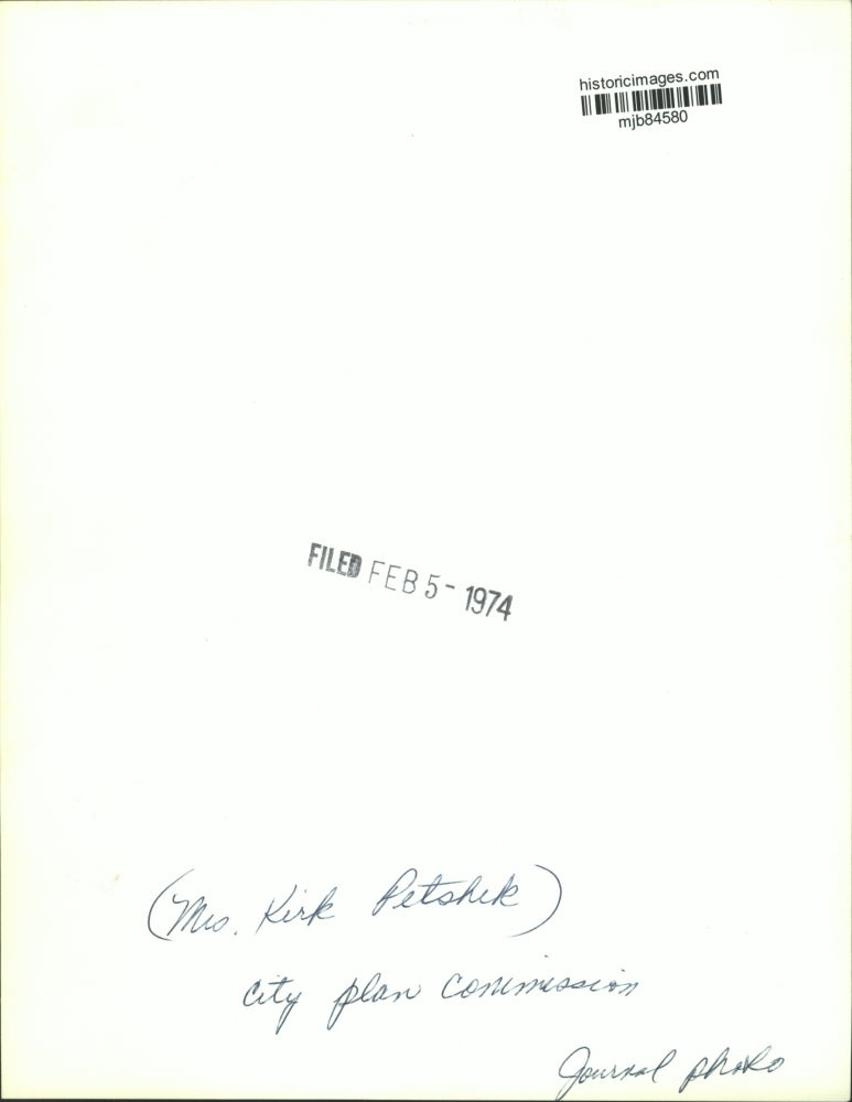 1974 Press Photo Mrs. Kirk Petshek, City Plan Commission - mjb84580