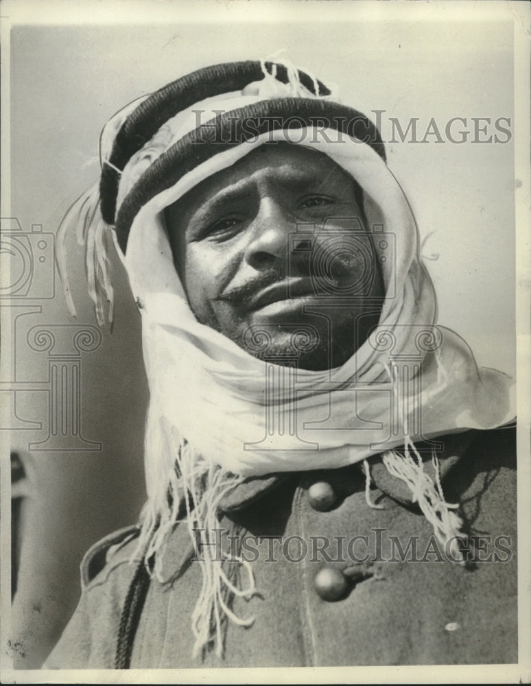 1937 Press Photo Closeup of a French Colonial Soldier - mjb85391- Historic Images