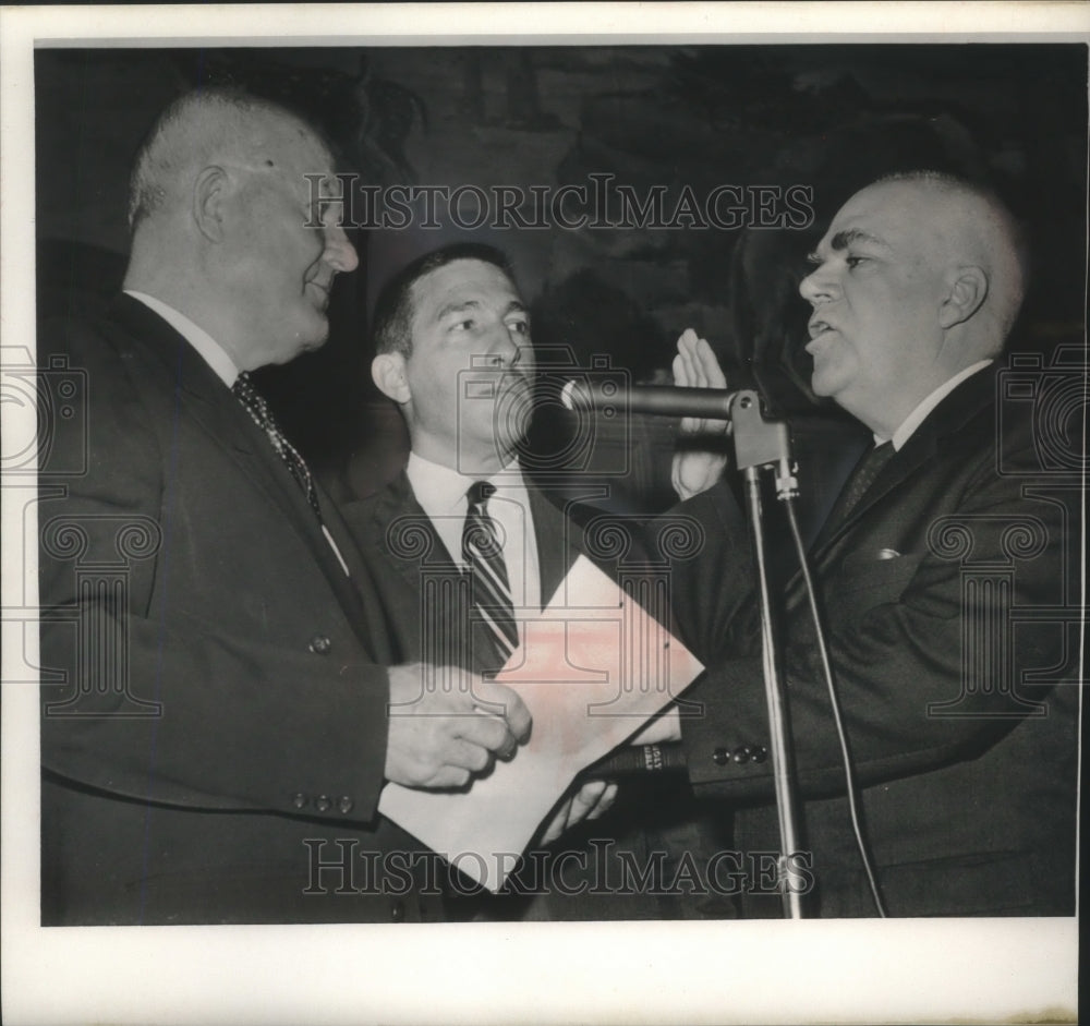 1961 Press Photo Philleo Nash, WI, oathed as US commissioner Indian Affairs