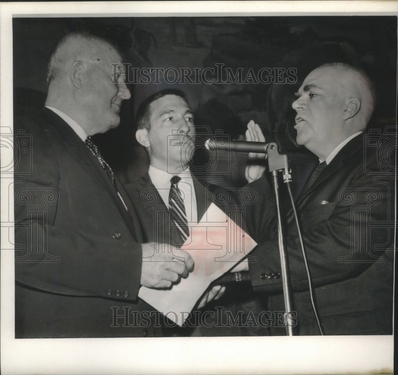 Load image into Gallery viewer, 1961 Press Photo Philleo Nash, WI, oathed as US commissioner Indian Affairs
