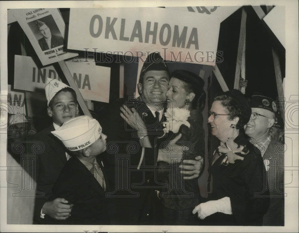 1953 Press Photo American Legion Preston J. Moore, wife Ella Mae, Stillwater, OK- Historic Images