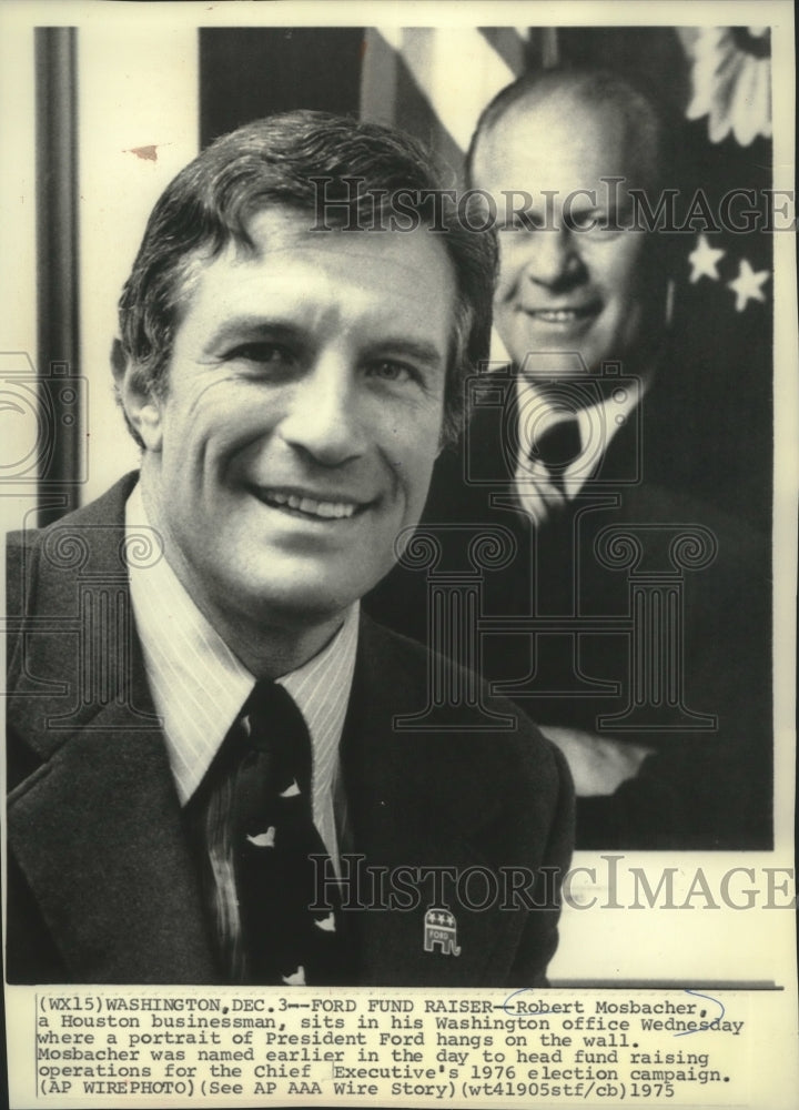 1975 Press Photo Robert Mosbacher, to head fundraising for Presidential campaign- Historic Images