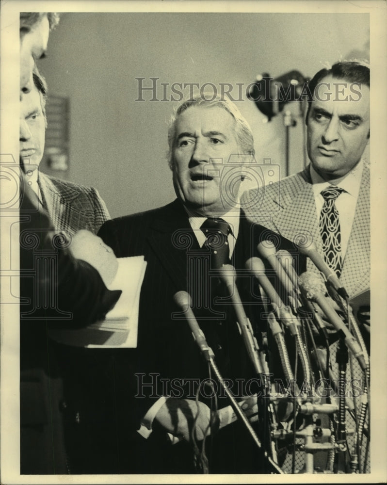 1974 Press Photo Peter Rodino is spending more time in front of TV cameras