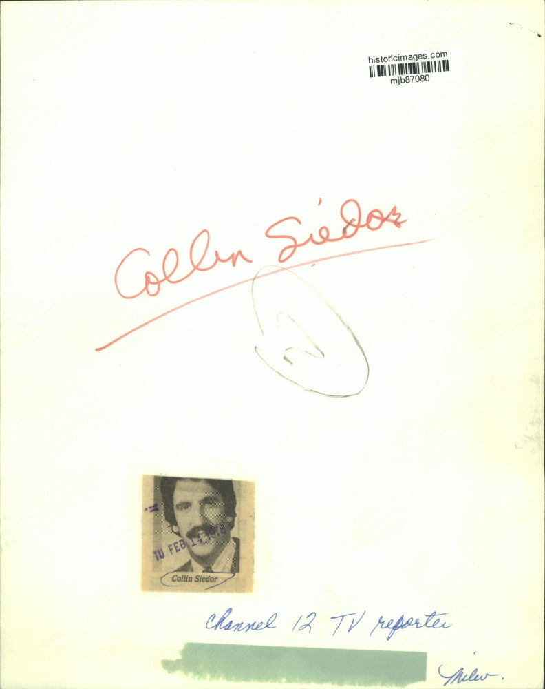 1978 Press Photo Collin Siedor- Channel 12 TV Reporter In Milwaukee - mjb87080