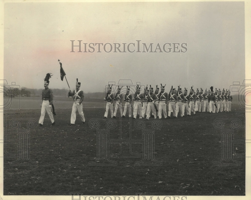 1959 Press Photo Full dress parade at St. Johns Military Academy in Milwaukee- Historic Images