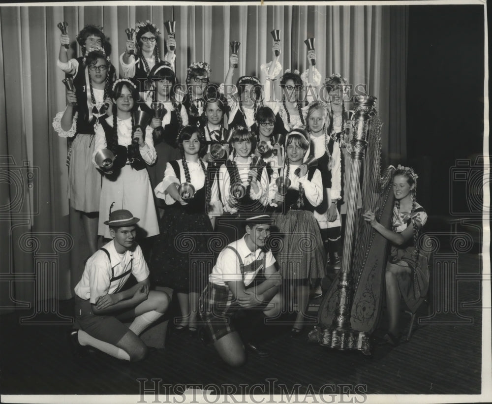 1966 Press Photo St. John's Cathedral High School, Cathedral Belles - mjb87952- Historic Images