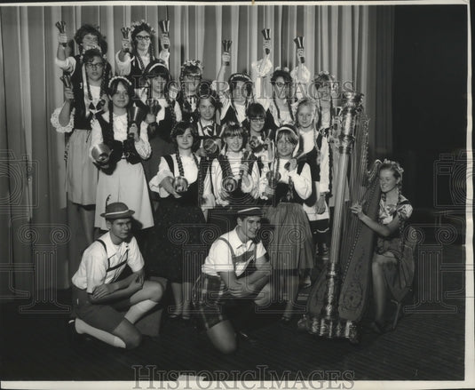 1966 Press Photo St. John's Cathedral High School, Cathedral Belles - mjb87952- Historic Images