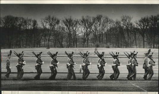 1965 Press Photo St. John's Military Academy cadets at Easter Parade, Delafield- Historic Images