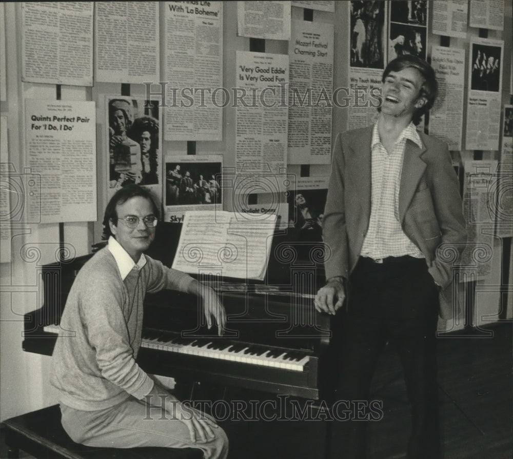 1979 Press Photo Don St. Pierre at piano and Colin Cabot at Skylight Theater