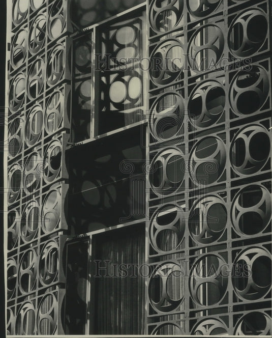 1963 Press Photo Detail on St. John's Home of Milwaukee, designed by Paul Yank- Historic Images