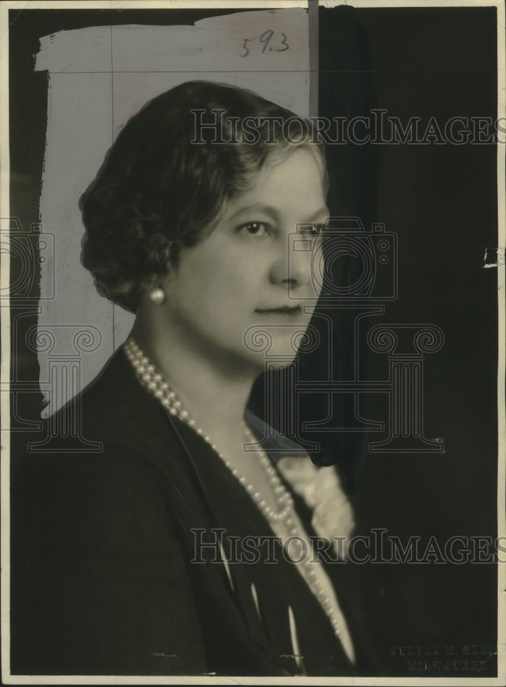 1935 Press Photo Mrs. Laura Sherry Is Elected President Of Wisconsin Players- Historic Images