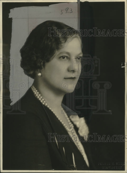 1935 Press Photo Mrs. Laura Sherry Is Elected President Of Wisconsin Players- Historic Images