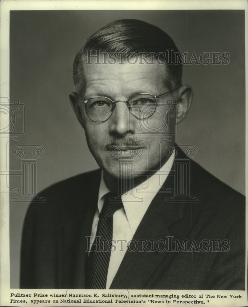 1967 Press Photo Harrison Salisbury appears on &quot;News in Perspective.&quot;- Historic Images