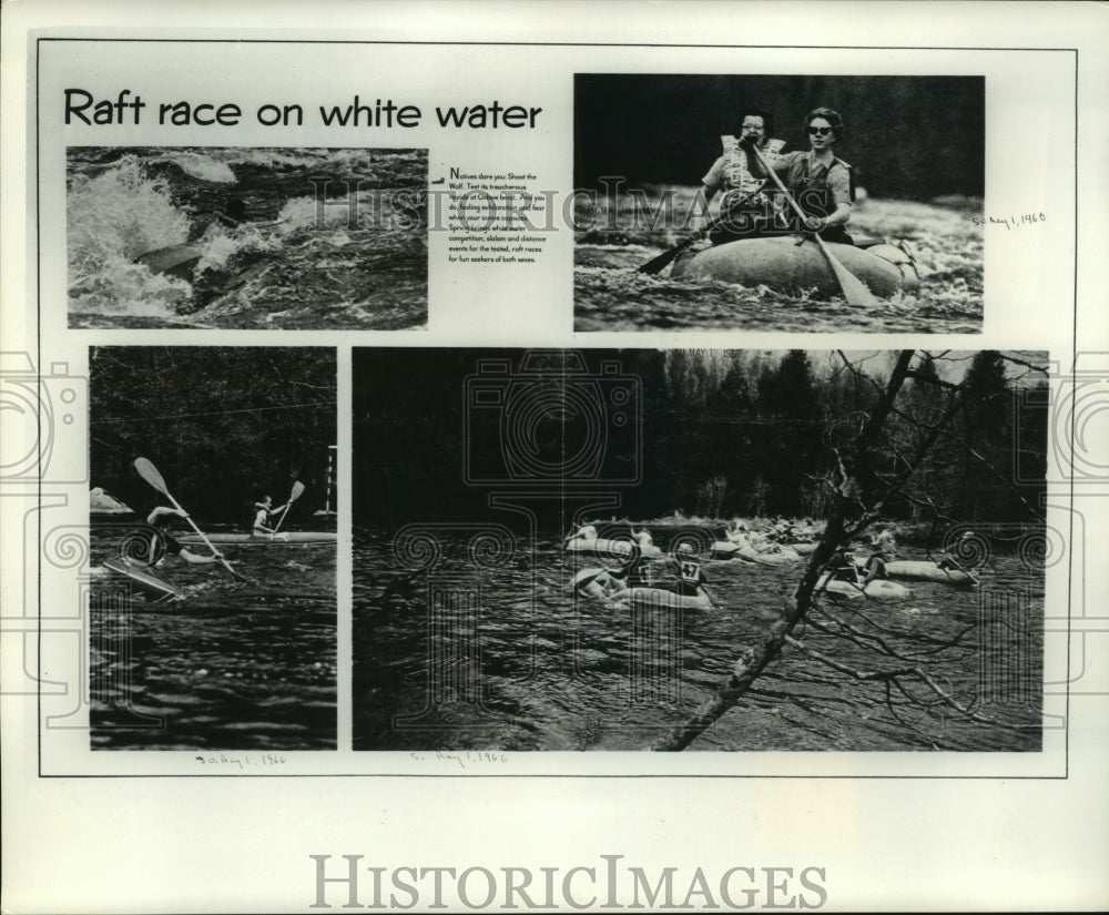 1966 Press Photo Treacherous Rapids at Oxbow Bend Perfect for Canoeing - Historic Images