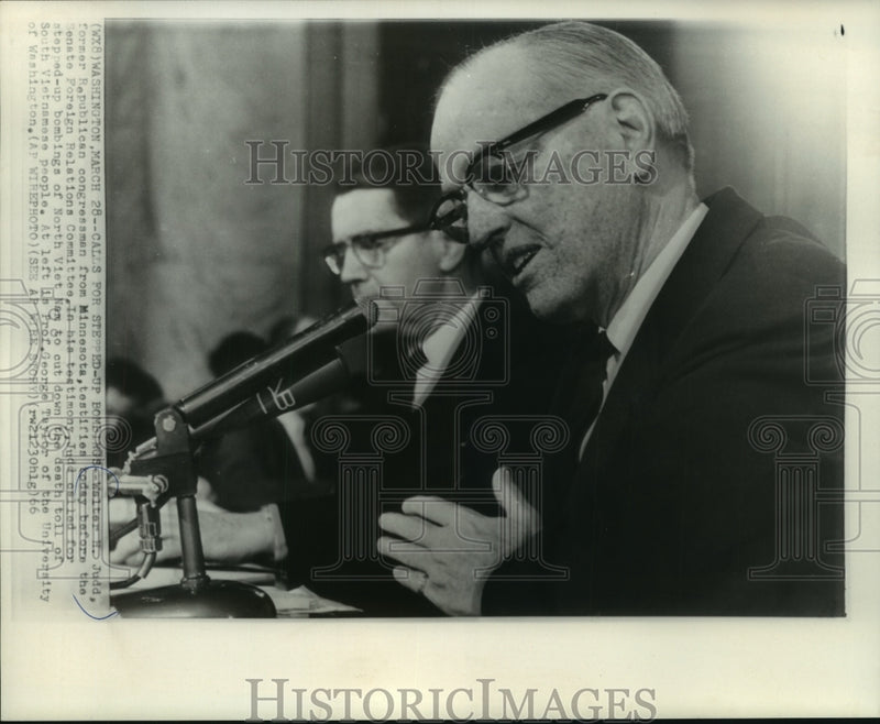 Load image into Gallery viewer, 1966 Press Photo Walter Judd, former Republican Congressman from Minnesota
