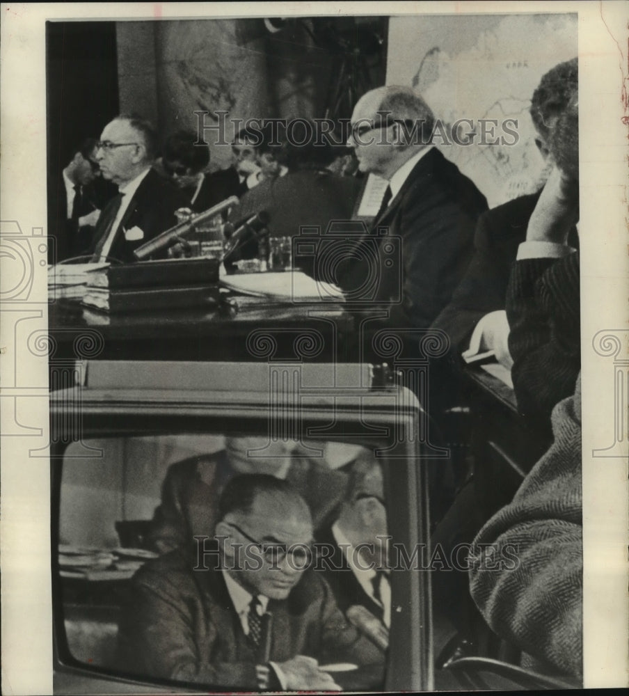 1966 Press Photo Secretary of State Rusk, at Foreign Relations committee meeting- Historic Images
