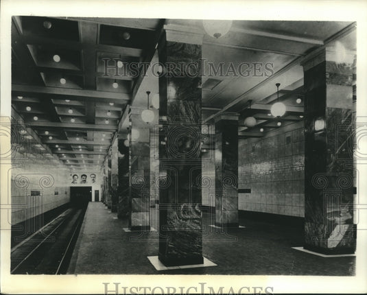 1941 Press Photo Moscow's Sokolnik subway station, air-raid shelter, Russia- Historic Images