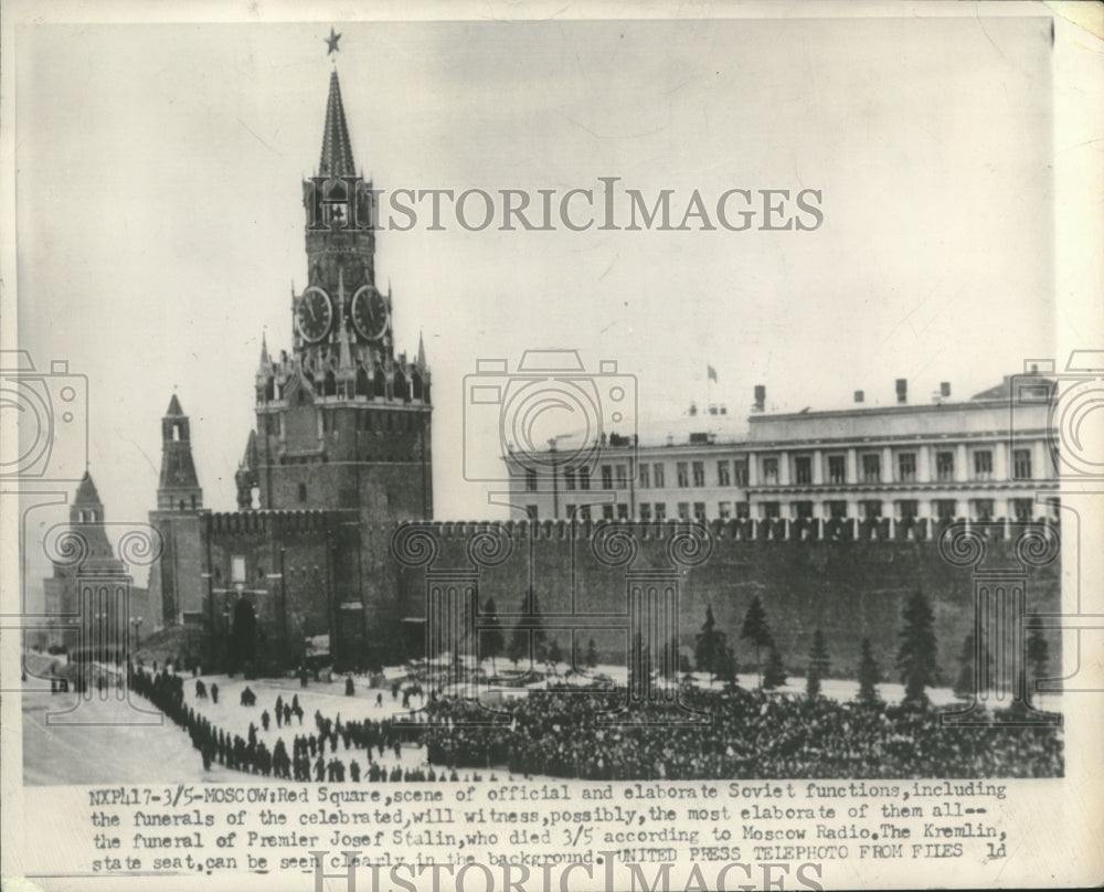 1953 Press Photo Red Square, scene of official and elaborate functions-Moscow- Historic Images