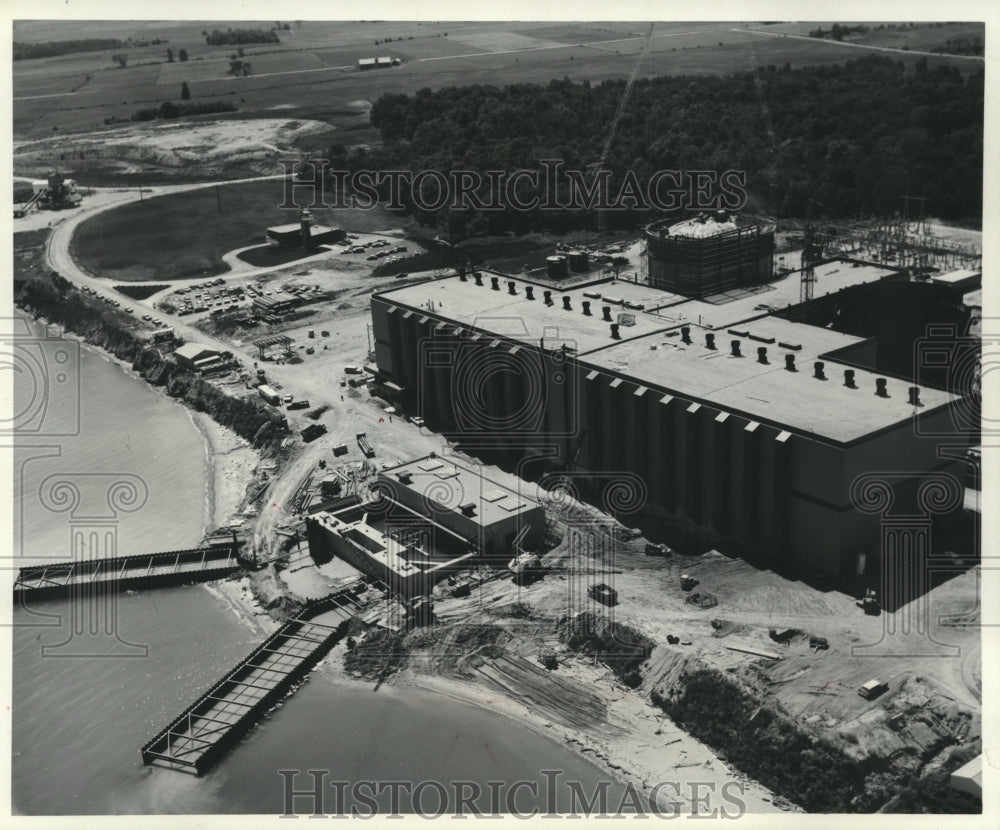 1969 Press Photo Aerial view of Point Beach Nuclear Power Plant near Two Rivers