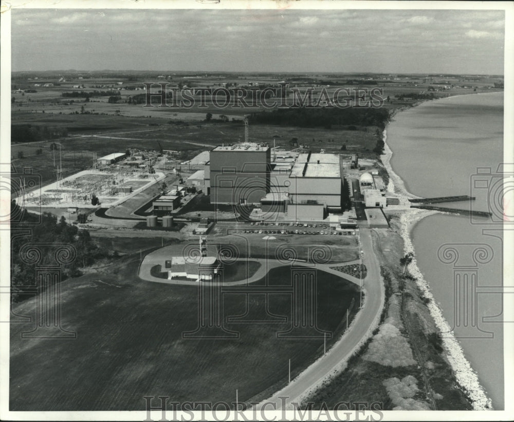 1971 Press Photo Aerial view of the Point Beach Nuclear Power Plant, Two Rivers.