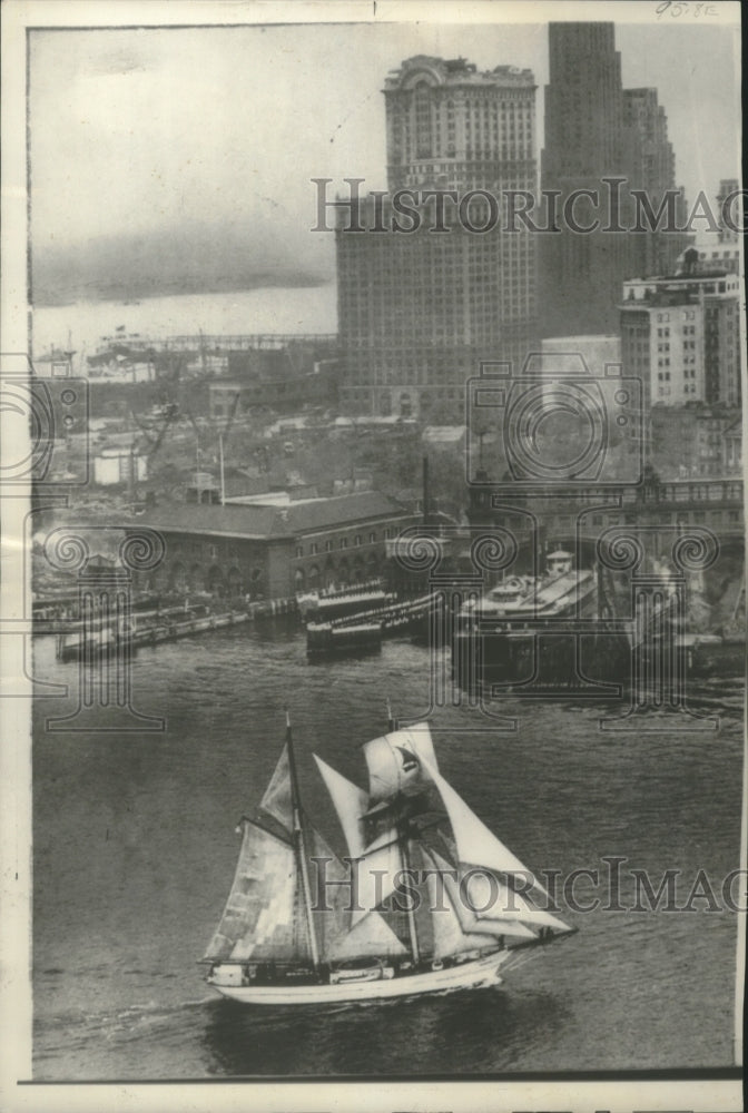 1949 Press Photo  the brigantine Yankee, complete an 18 month world cruise- Historic Images