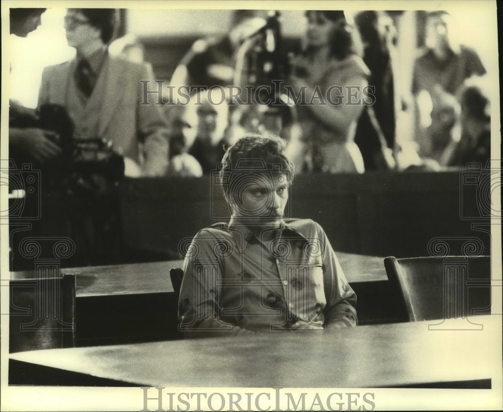 1979 Press Photo James J. Stawicki in Langlade County Safety Building courtroom- Historic Images