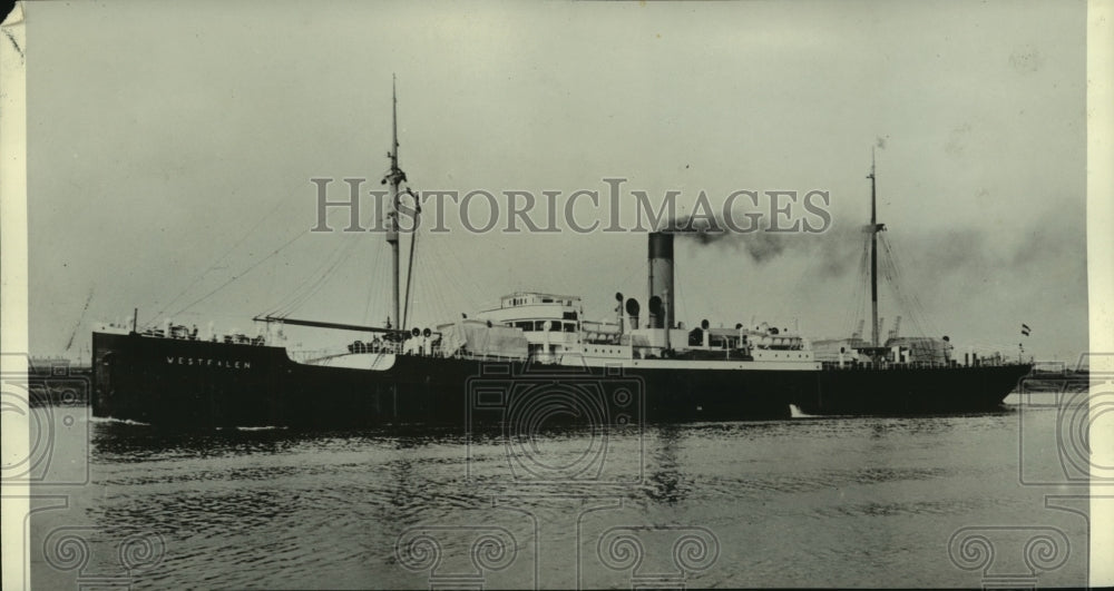 1932 Press Photo Westfalen liner to be floating air station in mid-Atlantic- Historic Images