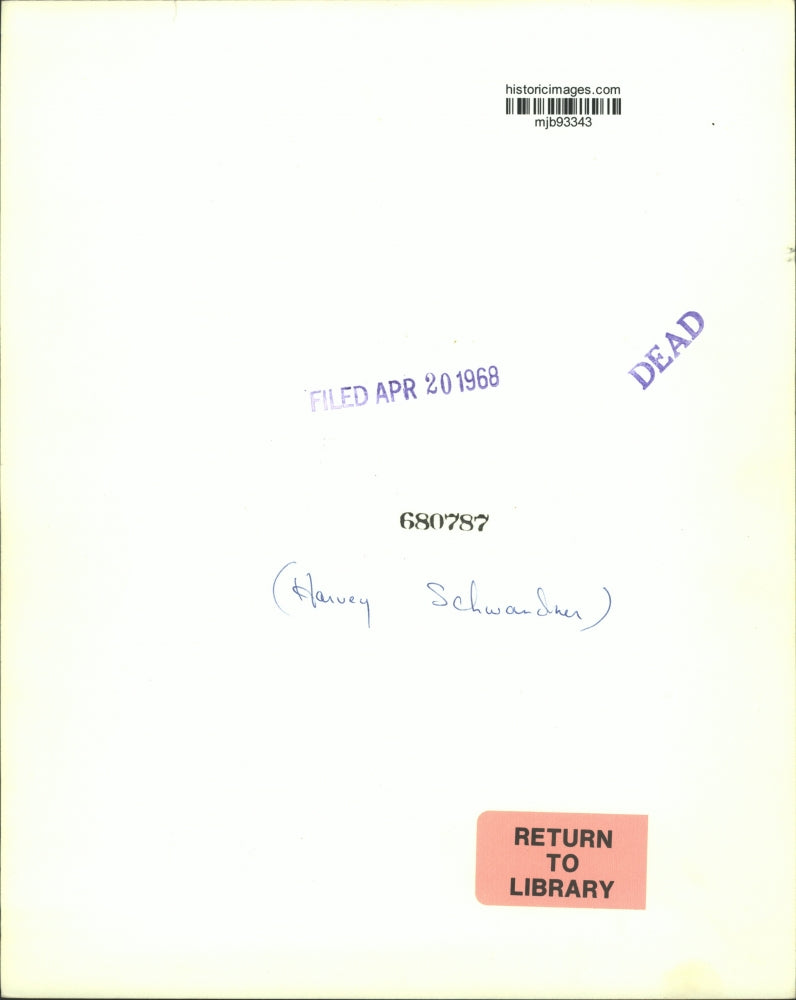 1968 Press Photo Harvey Schwandner - mjb93343