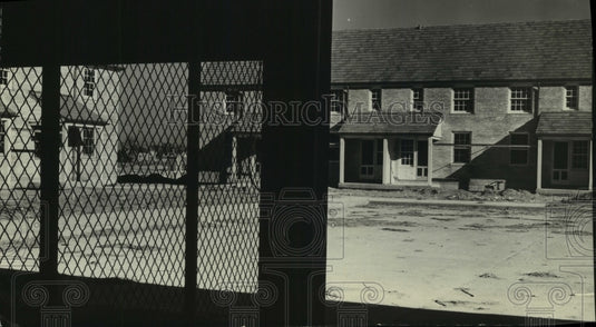 1937 Press Photo View from a garage at Parklawn Housing Project, Milwaukee- Historic Images