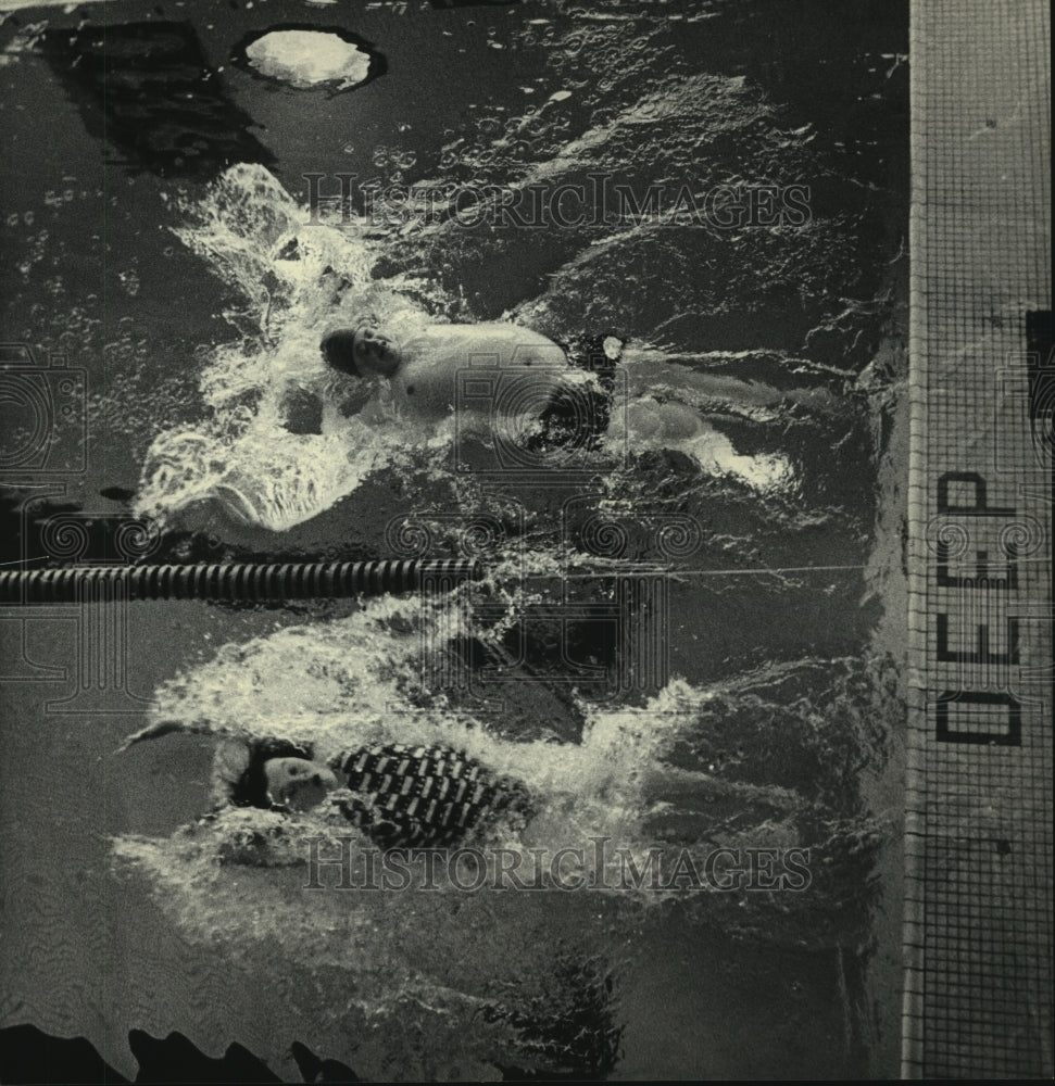 1983 Press Photo Milwaukee Area Special Olympics swim meet participants- Historic Images