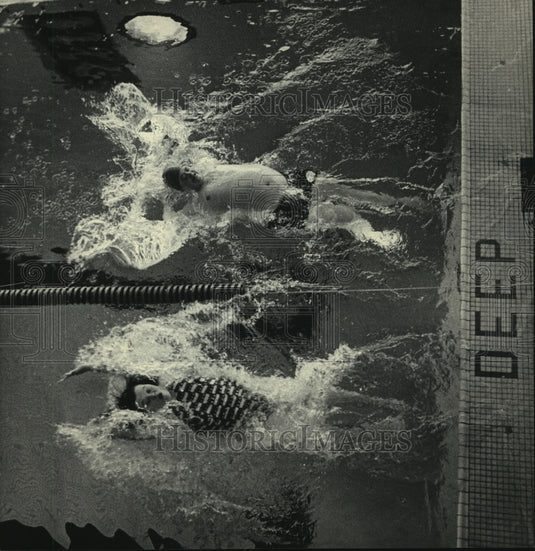 1983 Press Photo Milwaukee Area Special Olympics swim meet participants- Historic Images
