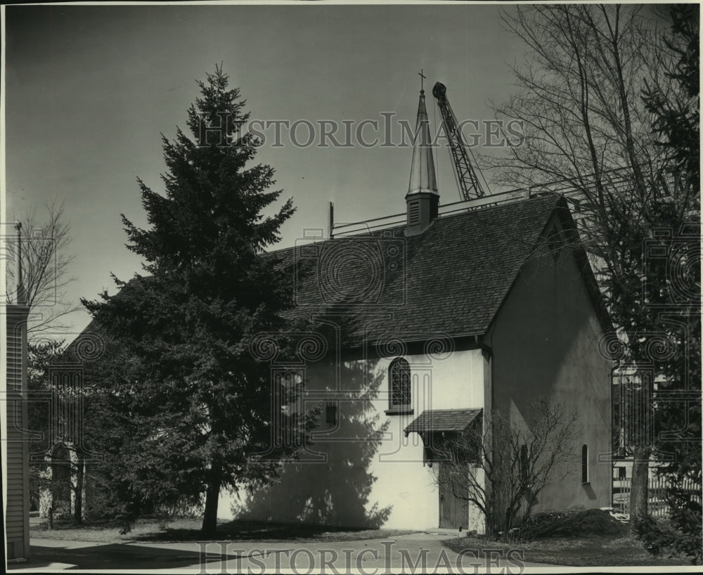 1955 Press Photo Original St. Monica&#39;s parish chapel- Historic Images