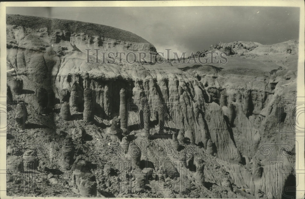 1931 Press Photo Curious rock formations found in South America&#39;s Patagonia- Historic Images