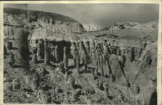 1931 Press Photo Curious rock formations found in South America's Patagonia- Historic Images